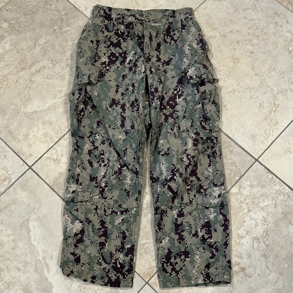 Military Pants Men Small X Short Green Digi Camo Type III‎ US Navy Seals Cargo